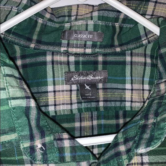 Eddie Bauer Mens Multicolor Plaid Flannel Button - Picture 3 of 4